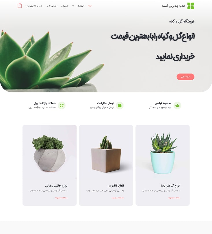 طراحی سایت گل فروشی